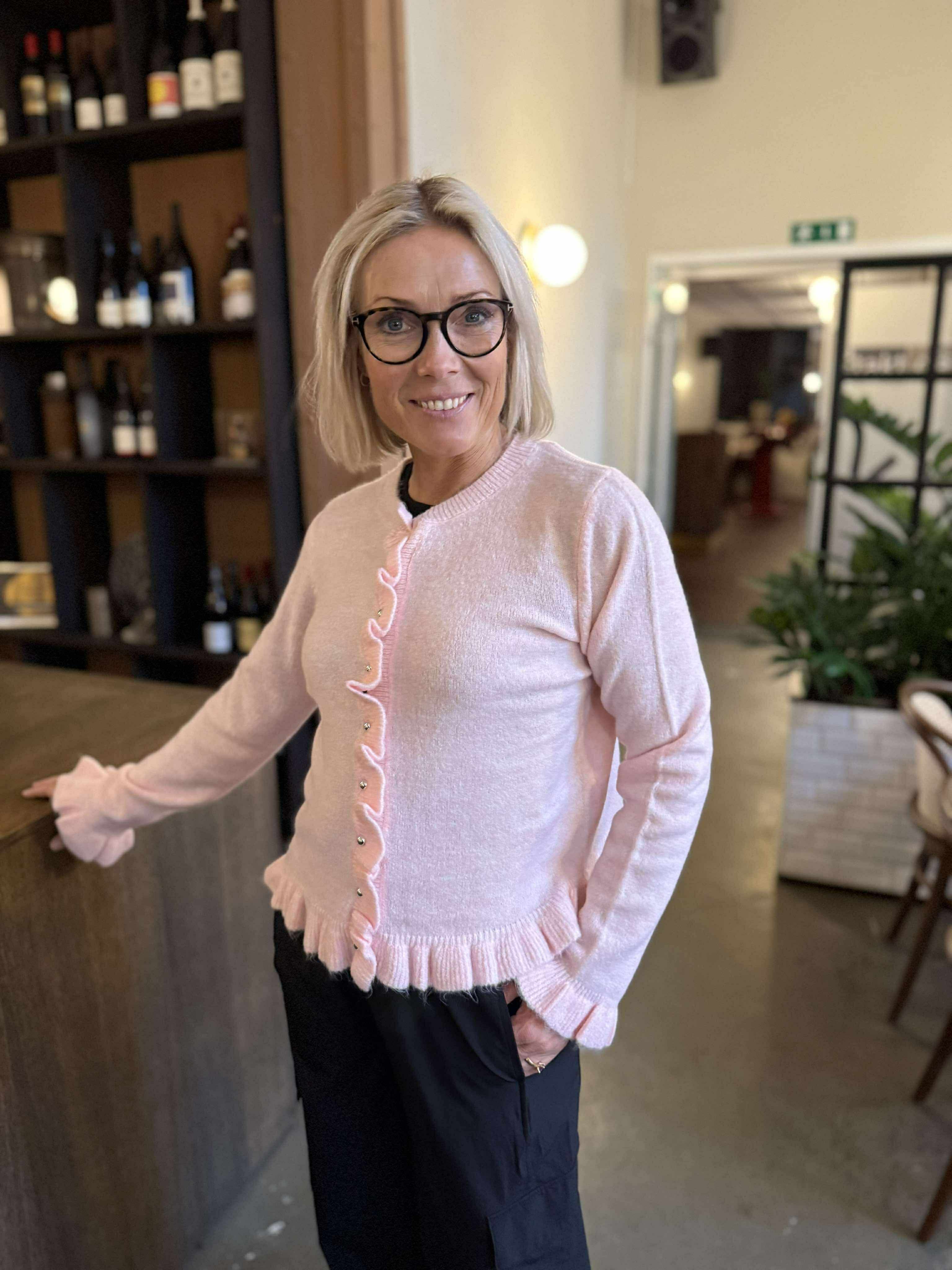 PCLYDIA Knit Cardigan - Roseate Spoonbill